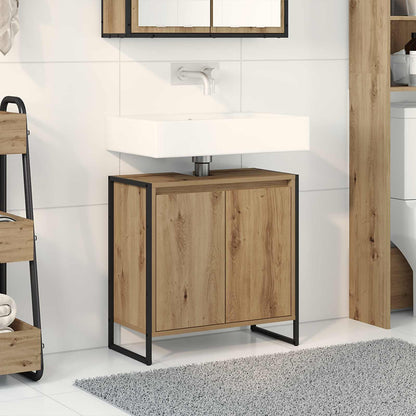 Mobile da Bagno con porta Rovere Artigianale 60 x 30 x 60 cm