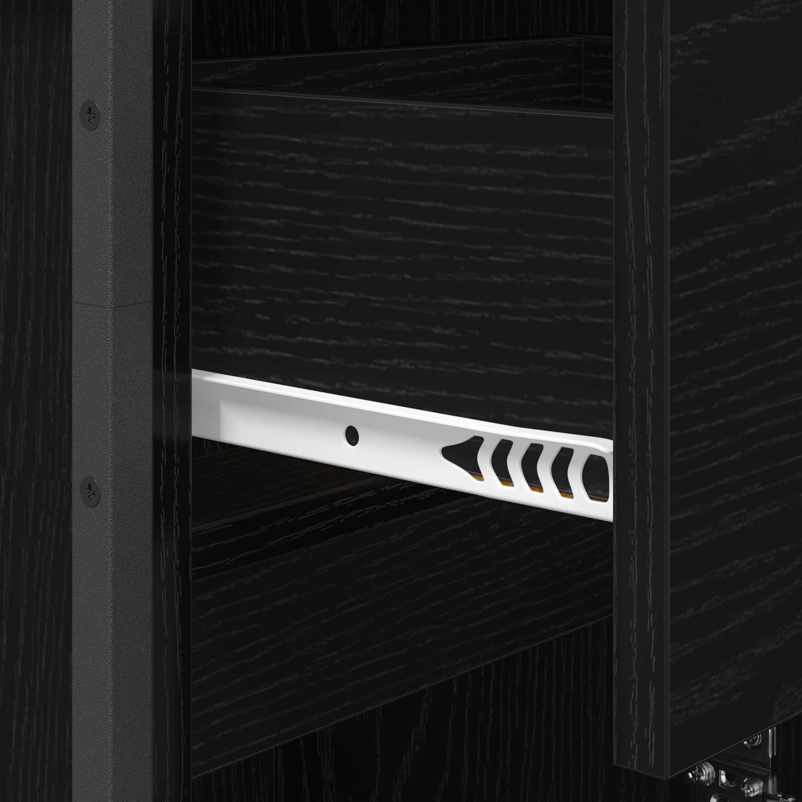 Mobile da Bagno Rovere Nero 40 x 30 x 180 cm Legno multistrato | homemem39