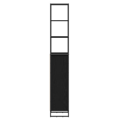 Mobile da Bagno Rovere Nero 40 x 30 x 180 cm Legno multistrato | homemem39