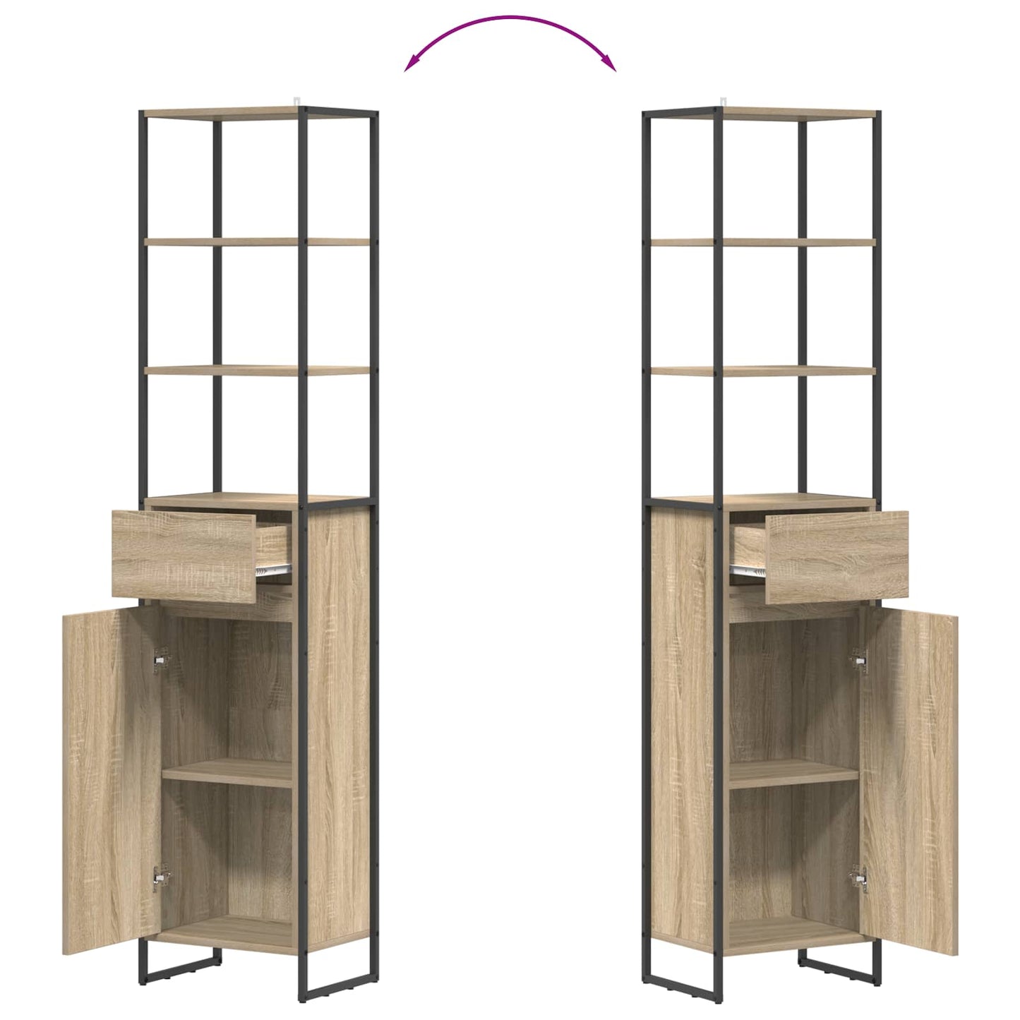 Mobile da Bagno Sonoma 40 x 30 x 180 cm Legno multistrato