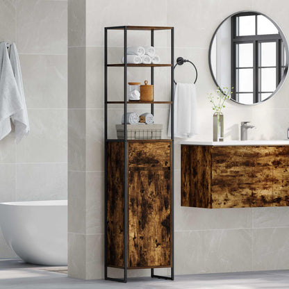 Mobile da Bagno con cassetto Quercia Fumosa 40 x 30 x 180 cm