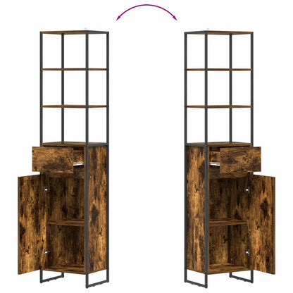 Mobile da Bagno con cassetto Quercia Fumosa 40 x 30 x 180 cm | homemem39