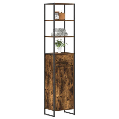 Mobile da Bagno con cassetto Quercia Fumosa 40 x 30 x 180 cm
