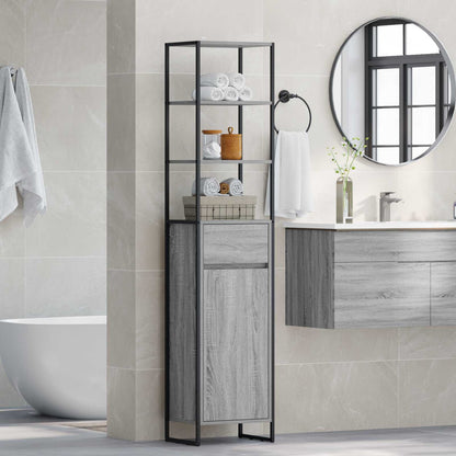 Mobile da Bagno con cassetto Grigio Sonoma 40 x 30 x 180 cm | homemem39