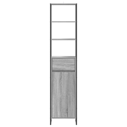 Mobile da Bagno con cassetto Grigio Sonoma 40 x 30 x 180 cm