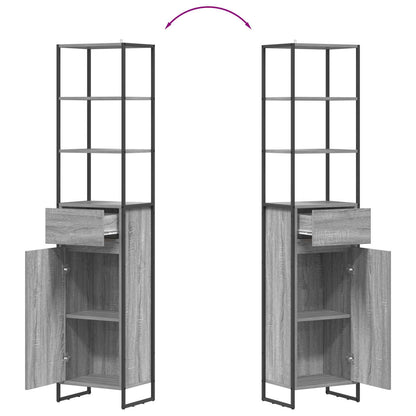 Mobile da Bagno con cassetto Grigio Sonoma 40 x 30 x 180 cm | homemem39