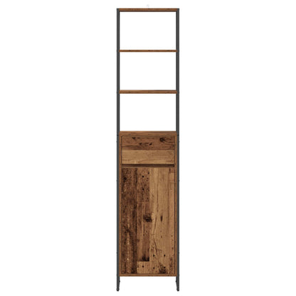 Mobile da Bagno con cassetto Legno vecchio 40 x 30 x 180 cm