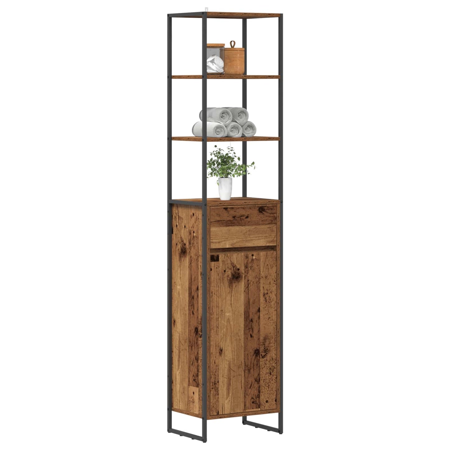 Mobile da Bagno con cassetto Legno vecchio 40 x 30 x 180 cm | homemem39