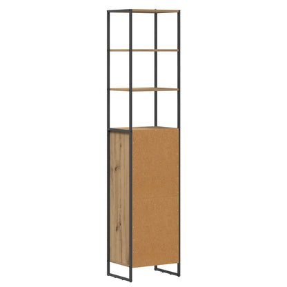 Mobile da Bagno con porta Rovere Artigianale 40 x 30 x 180 cm | homemem39