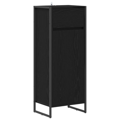 Mobile da Bagno Rovere Nero 40 x 30 x 100 cm Legno multistrato | homemem39
