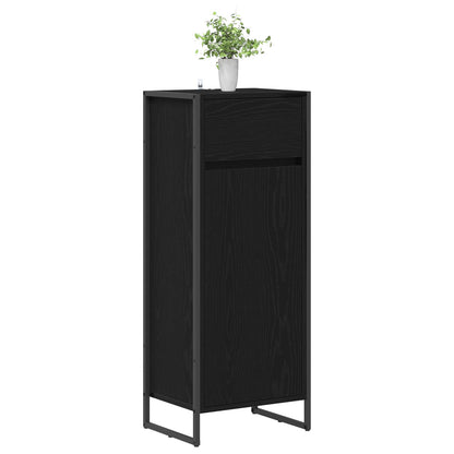 Mobile da Bagno Rovere Nero 40 x 30 x 100 cm Legno multistrato