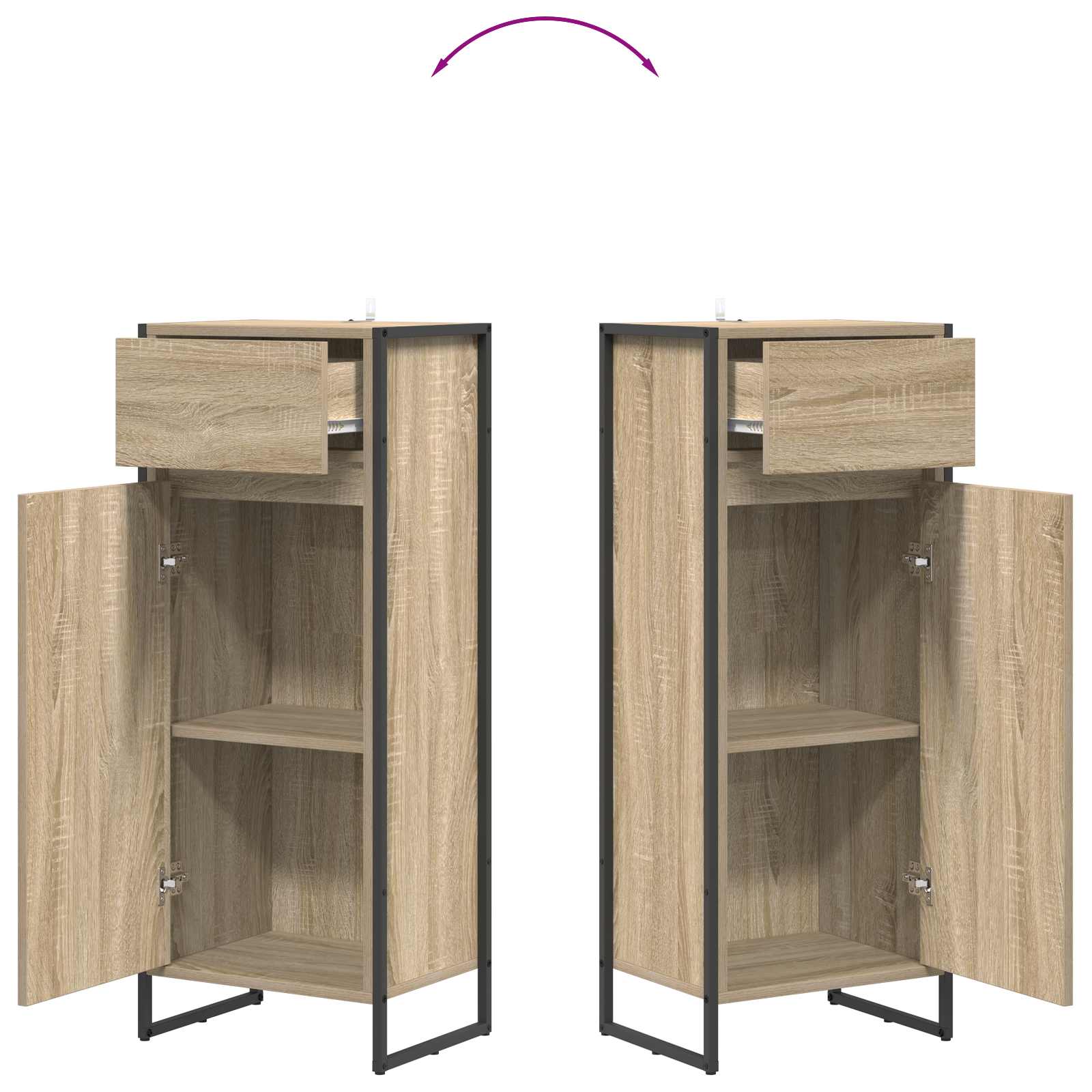 Mobile da Bagno Sonoma 40 x 30 x 100 cm Legno multistrato | homemem39