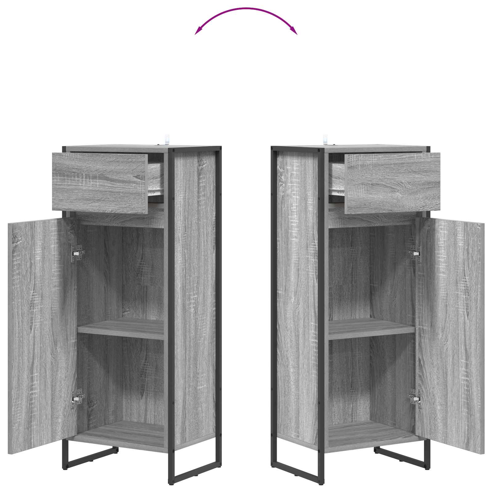Mobile da Bagno con cassetto Grigio Sonoma 40 x 30 x 100 cm | homemem39
