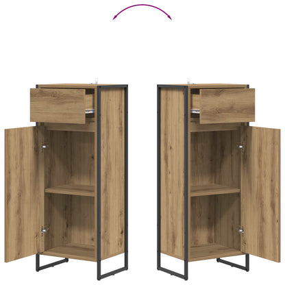 Mobile da Bagno con porta Rovere Artigianale 40 x 30 x 100 cm | homemem39