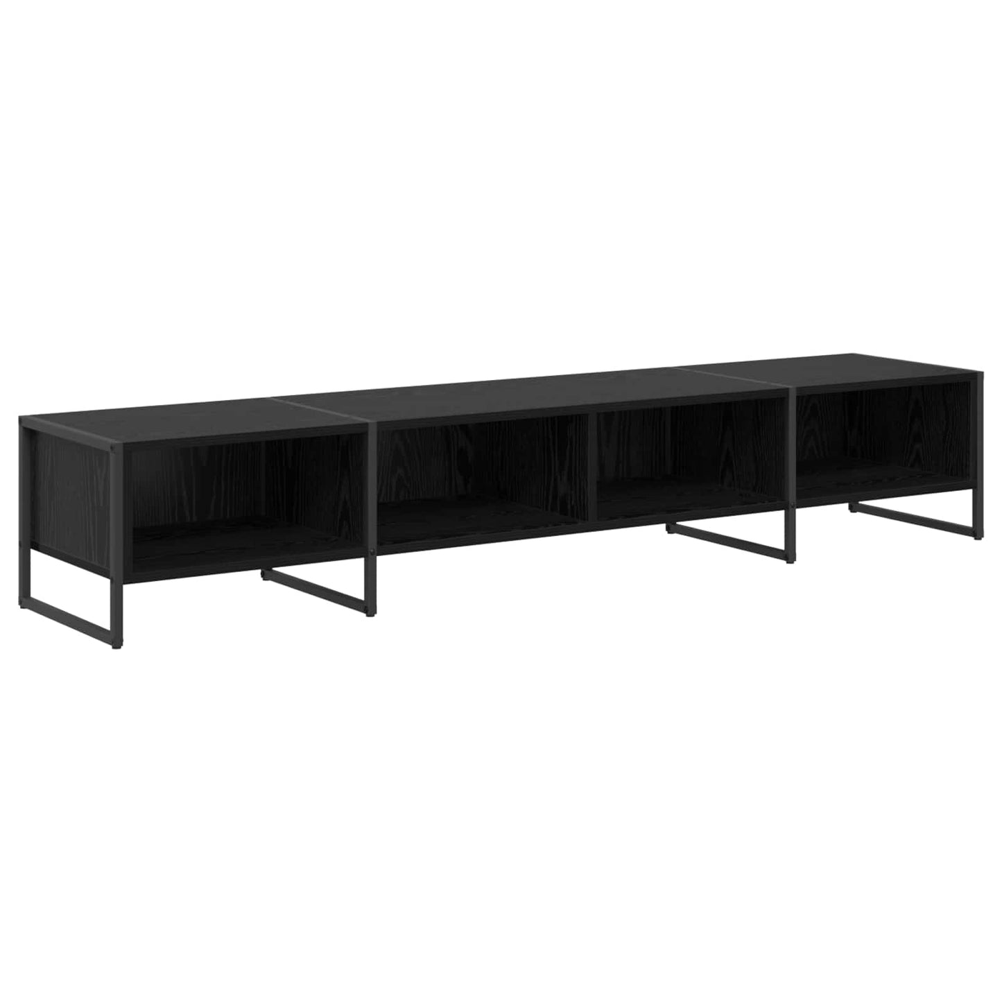 Mobile TV Rovere Nero 170,5 x 36 x 30,5 cm Legno multistrato