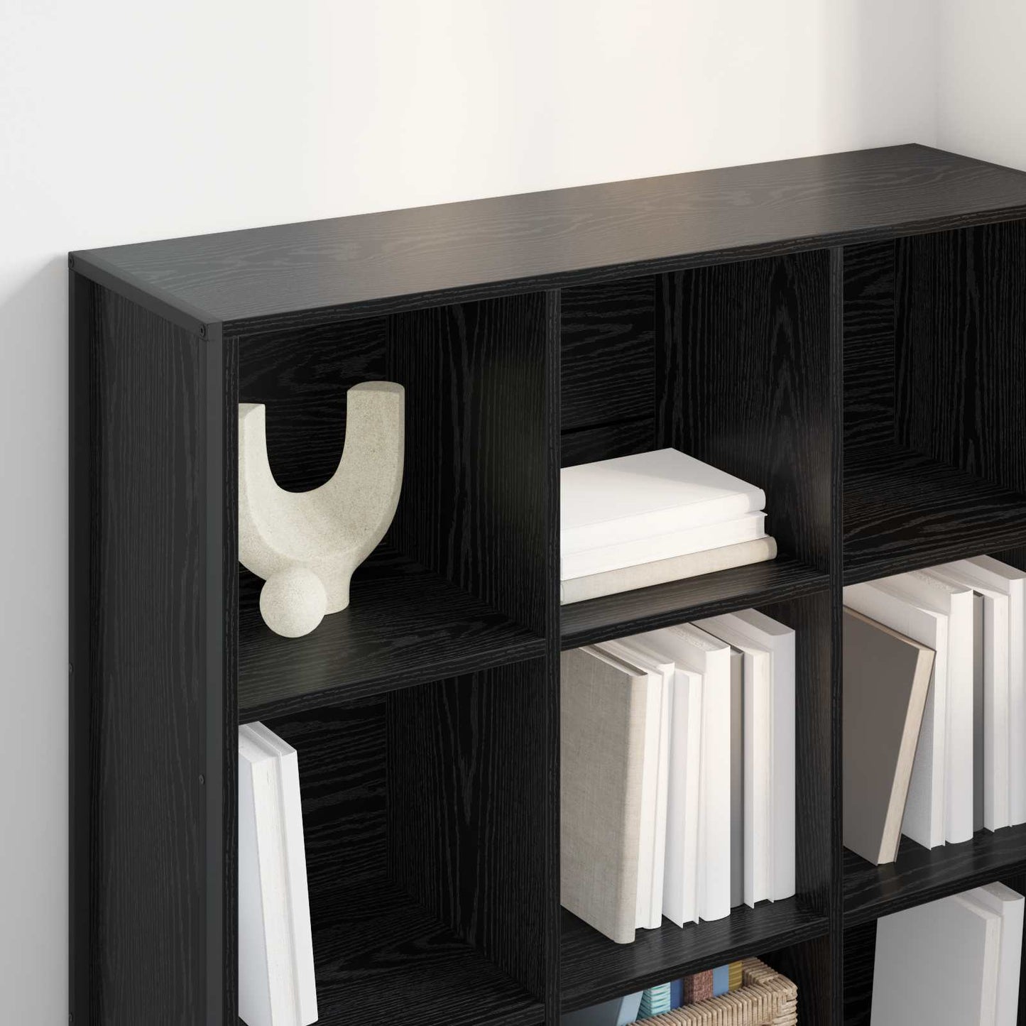 Armadio per Libri Rovere Nero 99.5 x 30 x 108.5 cm