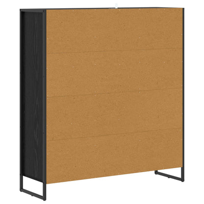 Armadio per Libri Rovere Nero 99.5 x 30 x 108.5 cm