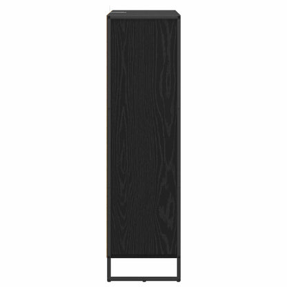 Armadio per Libri Rovere Nero 99.5 x 30 x 108.5 cm
