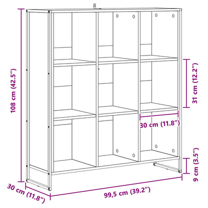 Armadio per Libri Rovere Artigianale 99.5 x 30 x 108.5 cm
