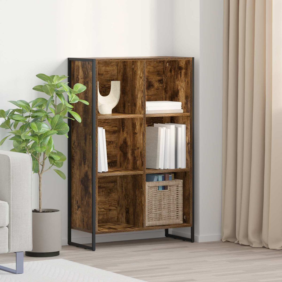 Armadio per Libri Rovere Fumo 68 x 30 x 108 cm