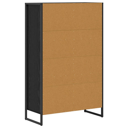 Armadio per Libri Rovere Nero 68 x 30 x 108.5 cm