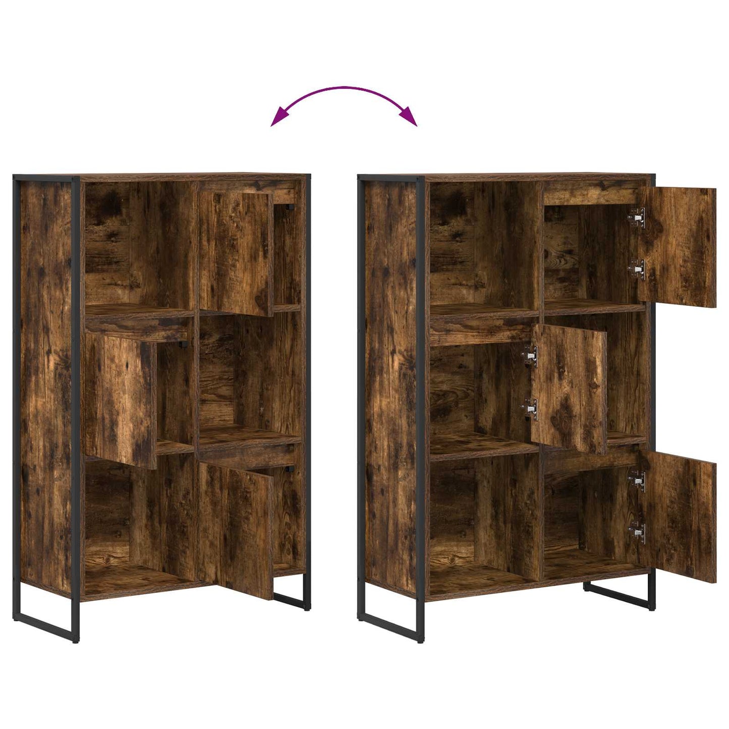 Armadio per Libri Quercia Fumosa 68 x 30 x 108.5 cm