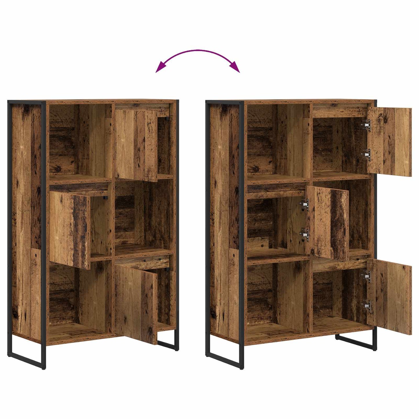 Armadio per Libri Legno vecchio 68 x 30 x 108.5 cm