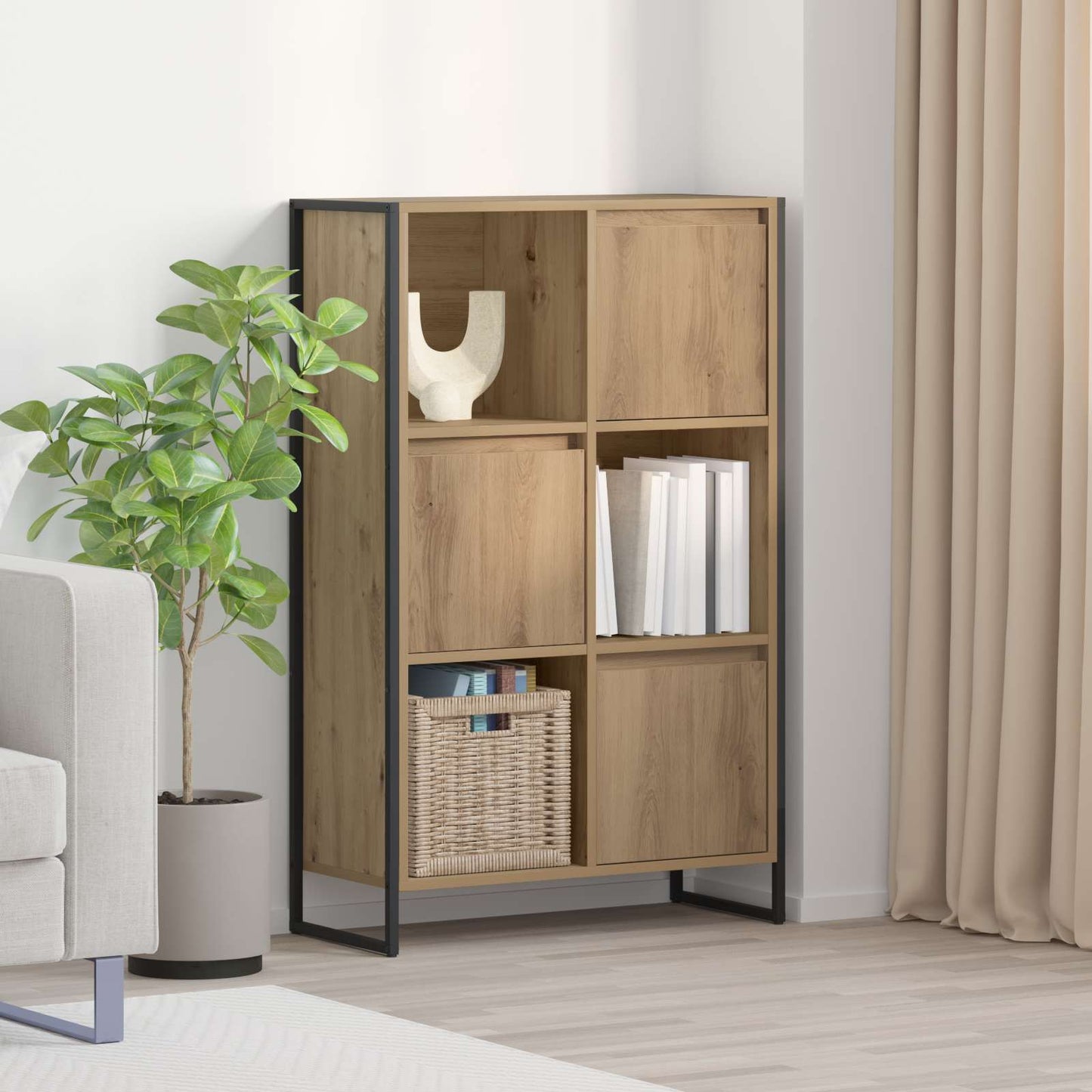 Armadio per Libri Rovere Artigianale 68 x 30 x 108.5 cm
