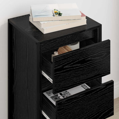 Credenza Rovere Nero 42 x 36 x 75.5 cm Legno multistrato