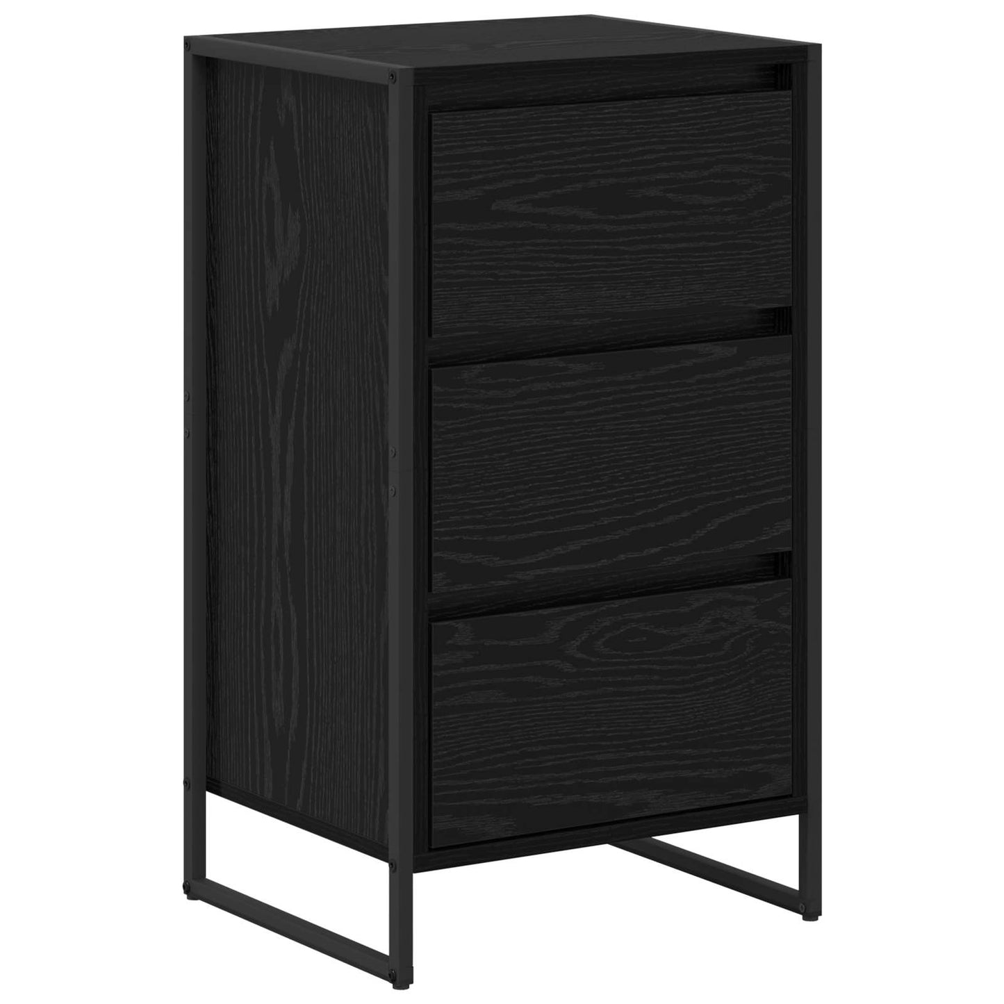 Credenza Rovere Nero 42 x 36 x 75.5 cm Legno multistrato