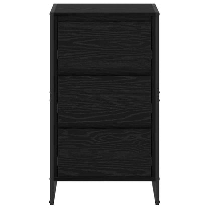 Credenza Rovere Nero 42 x 36 x 75.5 cm Legno multistrato