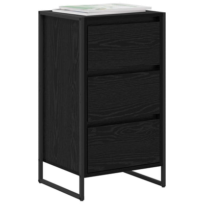 Credenza Rovere Nero 42 x 36 x 75.5 cm Legno multistrato