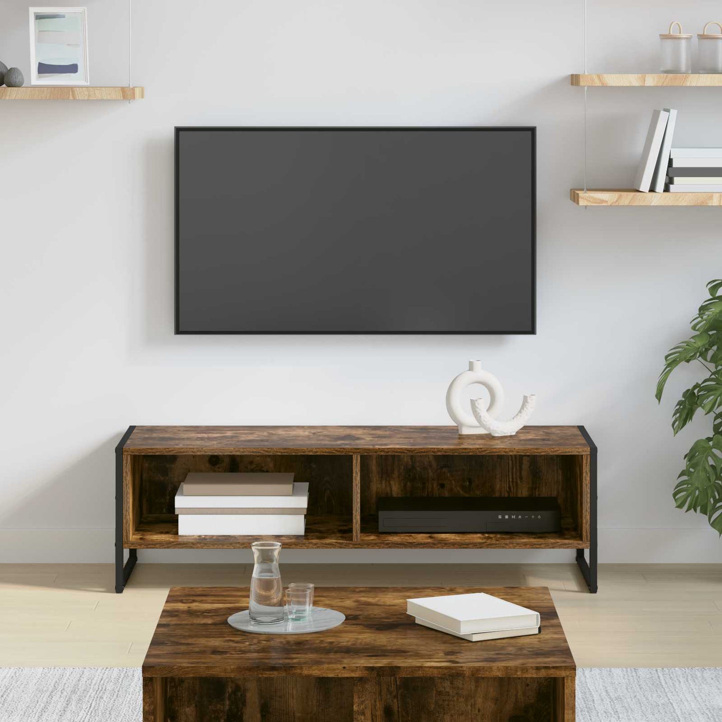 Mobile TV Quercia Fumosa 100 x 36.5 x 30.5 cm Legno multistrato