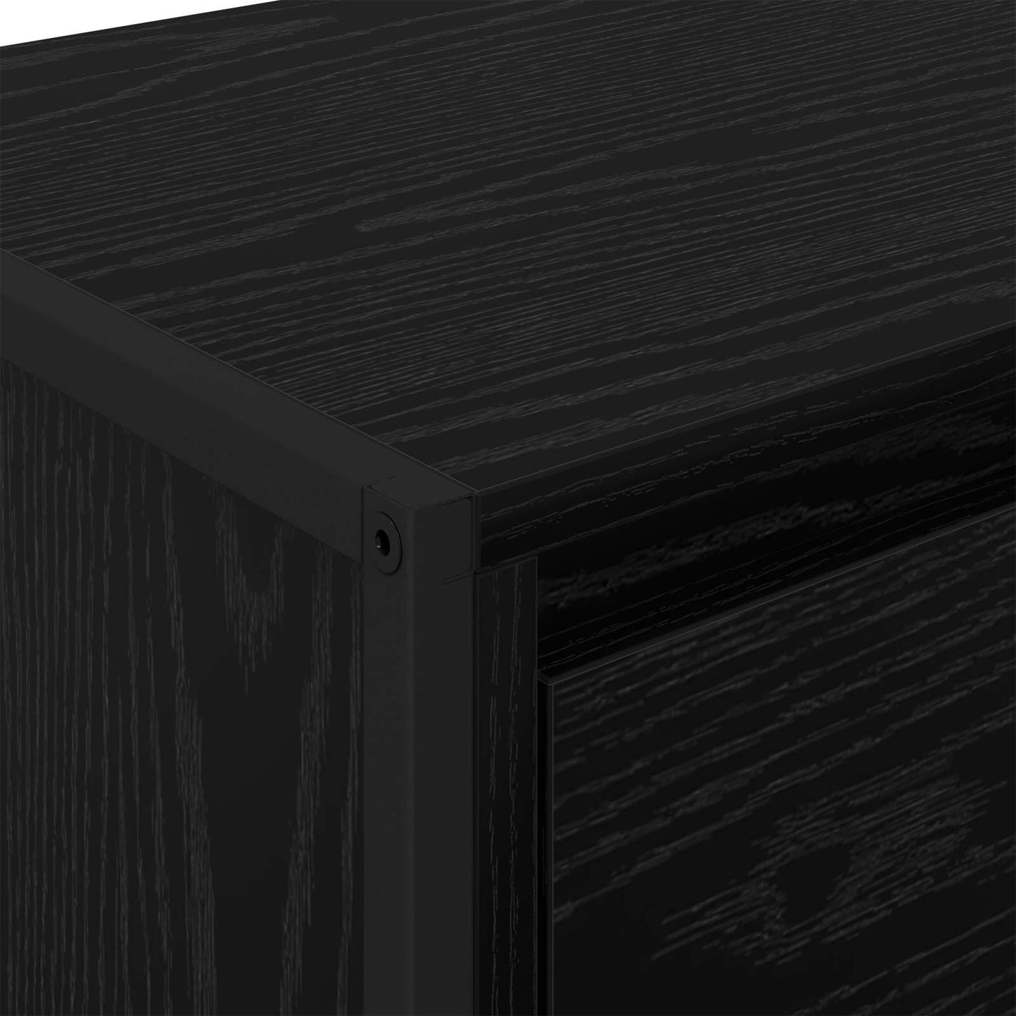 Credenza Rovere Nero 81 x 36 x 150.5 cm Legno multistrato