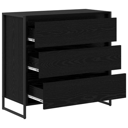 Credenza Rovere Nero 79 x 36 x 75.5 cm Legno multistrato