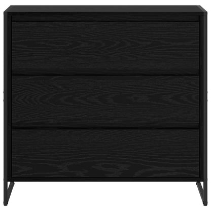 Credenza Rovere Nero 79 x 36 x 75.5 cm Legno multistrato