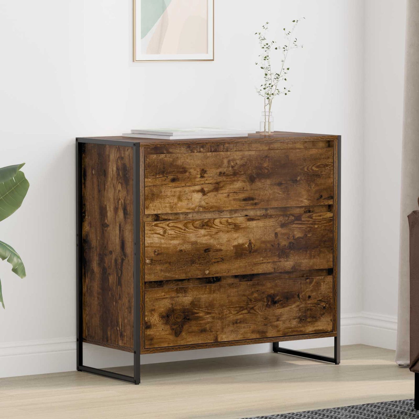 Credenza Quercia Fumosa 79 x 36 x 75.5 cm Legno multistrato