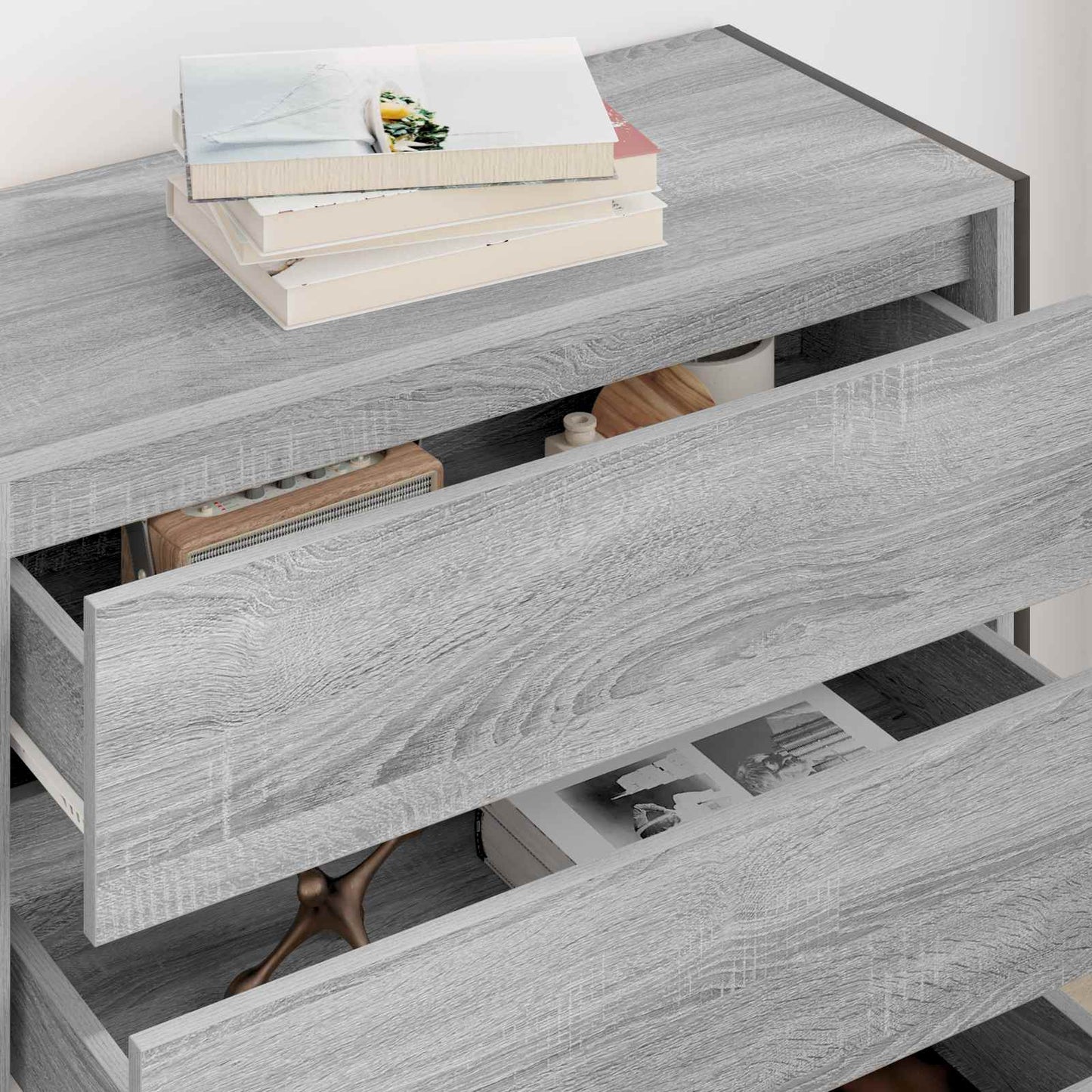 Credenza Grigio Sonoma 79 x 36 x 75.5 cm Legno multistrato