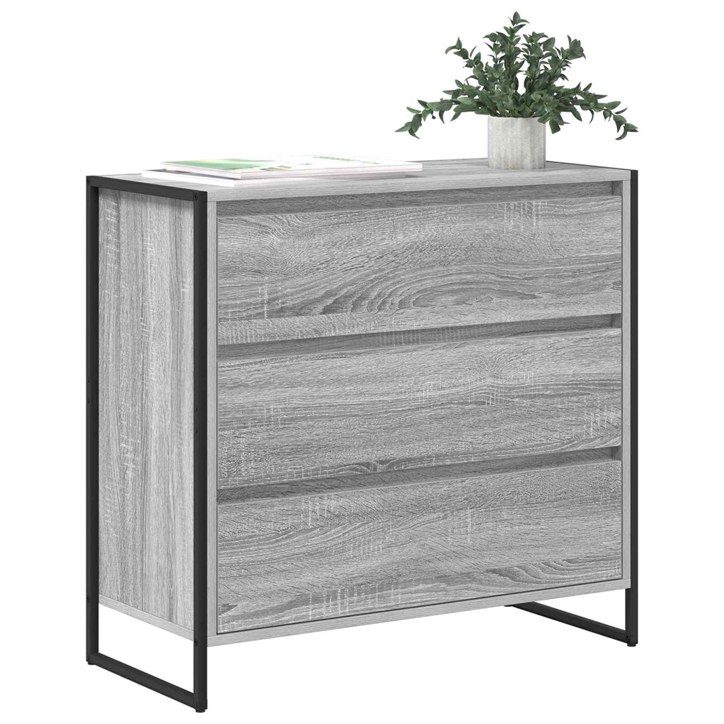 Credenza Grigio Sonoma 79 x 36 x 75.5 cm Legno multistrato