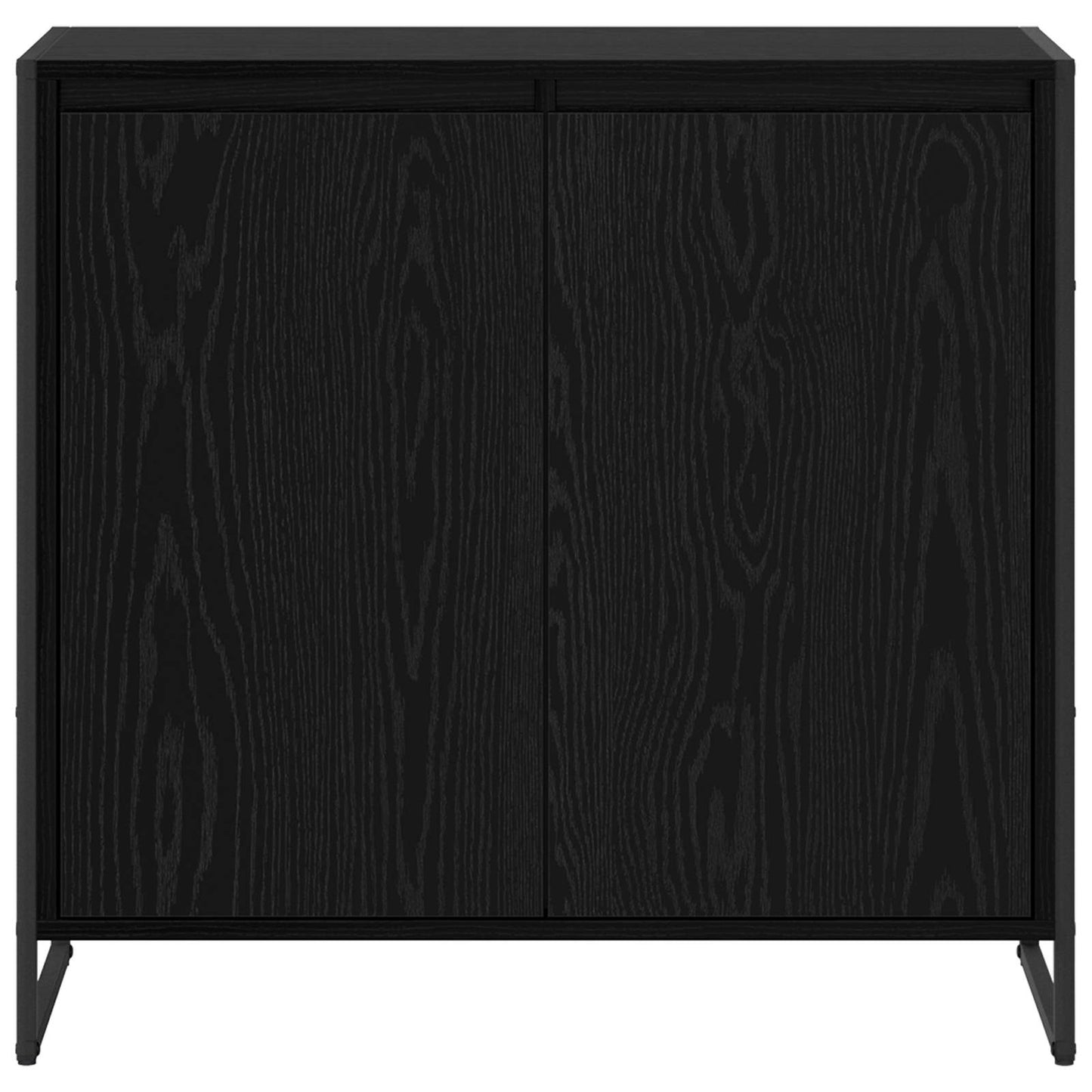 Mobile laterale Rovere Nero 79 x 36 x 75 cm Legno multistrato