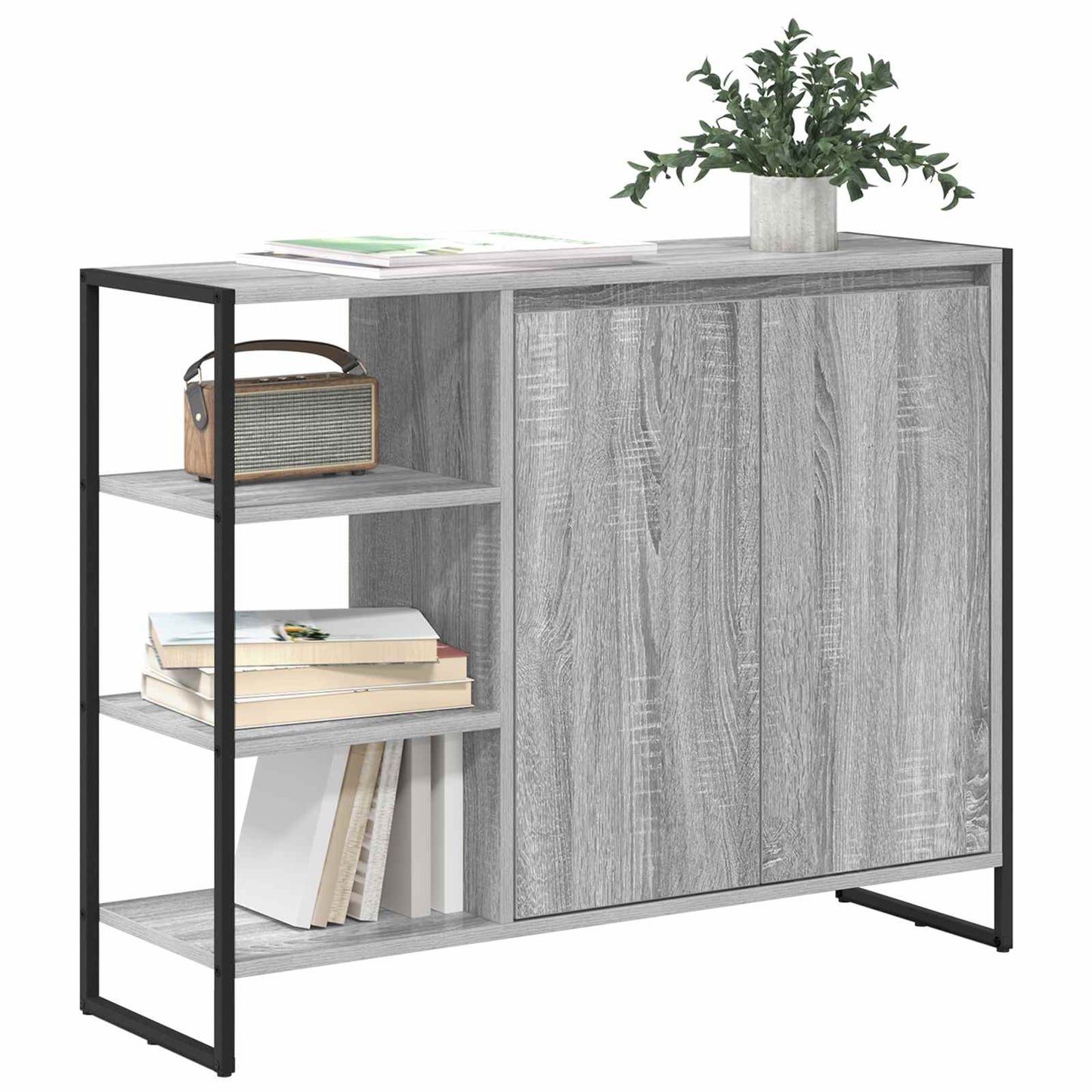 Mobile laterale Grigio Sonoma 96.5 x 30 x 75 cm