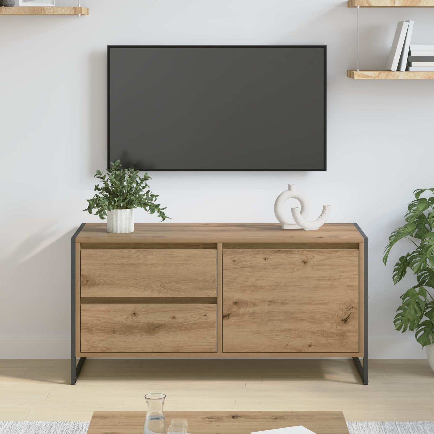 Mobile TV con cassetto Rovere Artigianale 100 x 36 x 49.5 cm