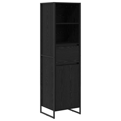 Armadio per Libri con cassetto Rovere Nero 43 x 36 x 150.5 cm