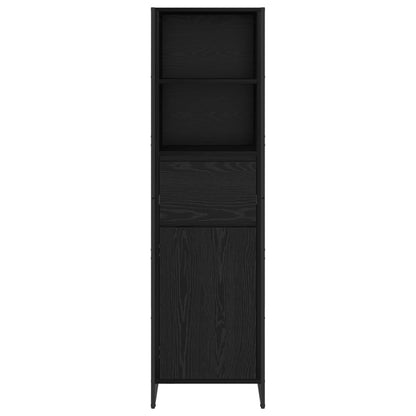Armadio per Libri con cassetto Rovere Nero 43 x 36 x 150.5 cm