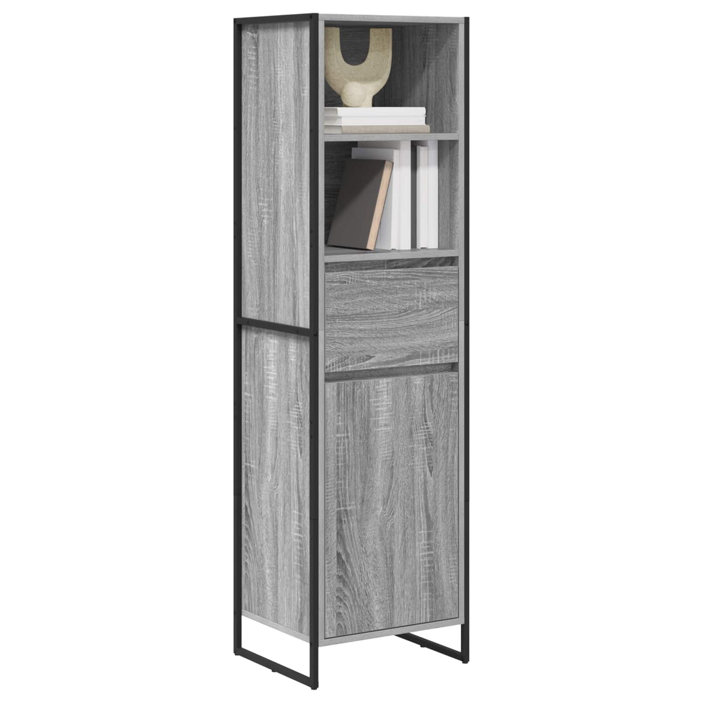 Armadio per Libri con cassetto Grigio Sonoma 43 x 36 x 150.5 cm