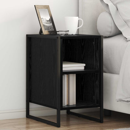 Comodino Rovere Nero 39.5 x 30 x 50 cm Legno ingegnerizzato