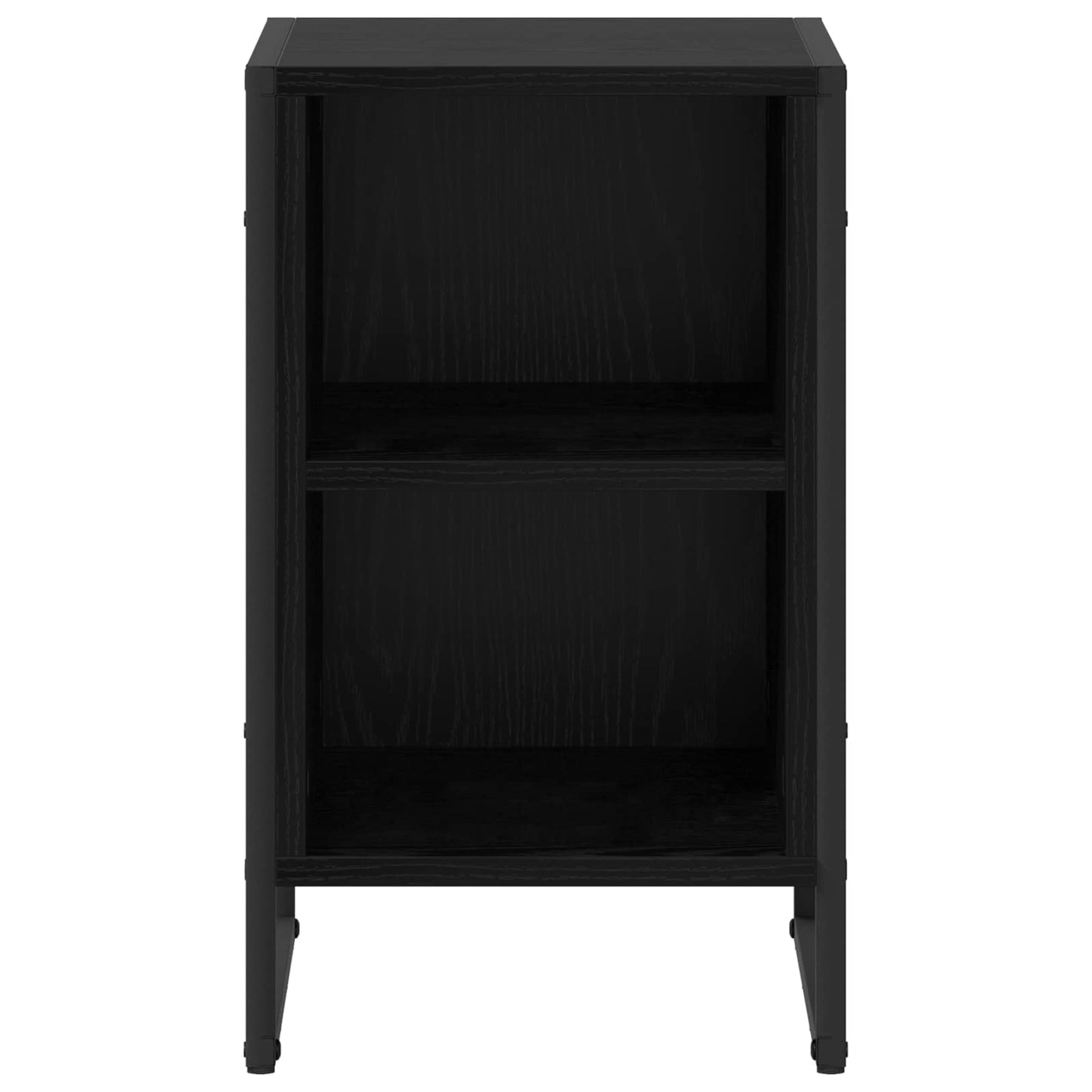 Comodino Rovere Nero 39.5 x 30 x 50 cm Legno multistrato | homemem39