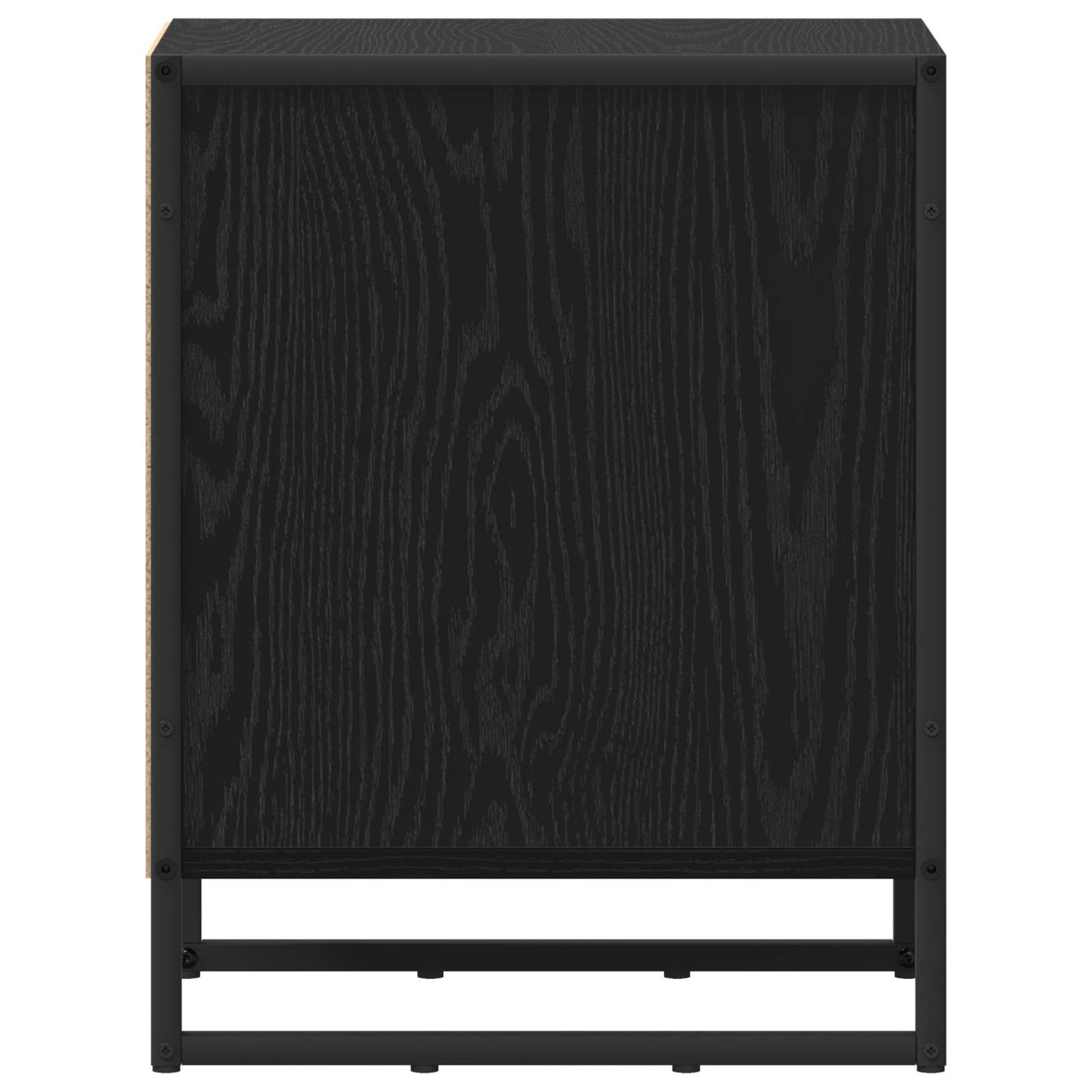 Comodino Rovere Nero 39.5 x 30 x 50 cm Legno multistrato | homemem39