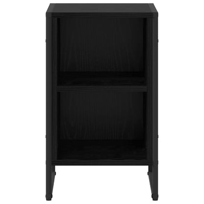 Comodino 2 pcs Rovere Nero 39.5 x 30 x 50 cm Legno multistrato | homemem39