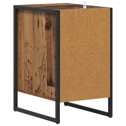 Comodino 2 pz Legno vecchio 39,5 x 30 x 50 cm | homemem39